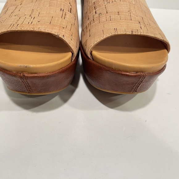 Kork Ease Keirn Womens Wedge Sandal Cork Brown Leather Platform Ankle Strap Sz 9 - Picture 3 of 13